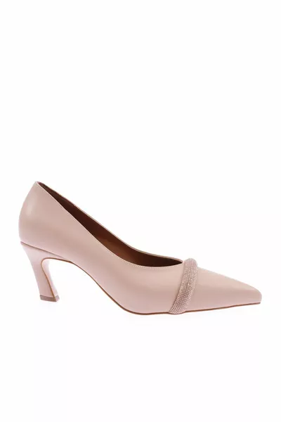 y Dames Puntige Neus Top Throw Zilveren Hakken