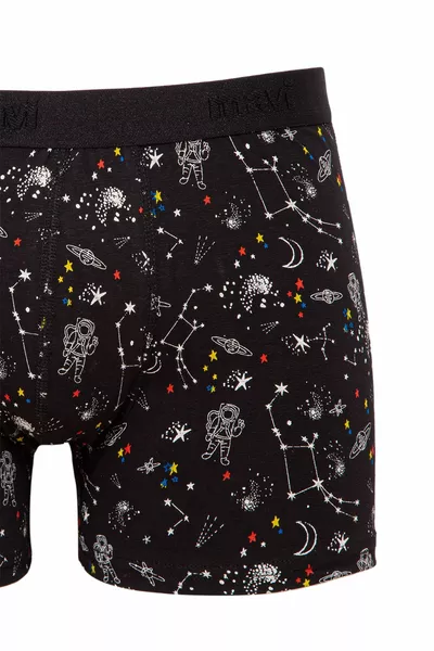 Galaxy bedrukte zwarte boxer 