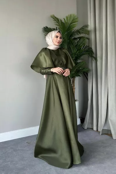 Orchidee Abendkleid Khaki