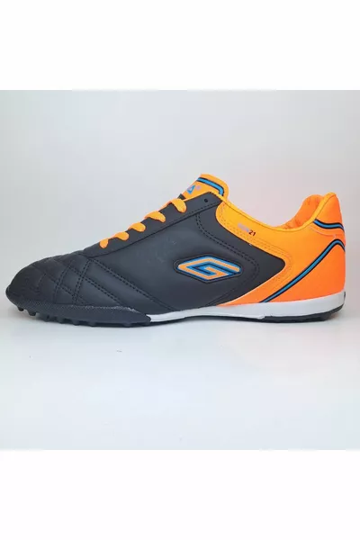 Голям размер  Черни оранжеви обувки за активен спорт Astroturf