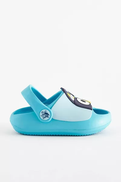 Бирюзовый лицензированный синий сандалии/тапочки на нескользящей подошве 