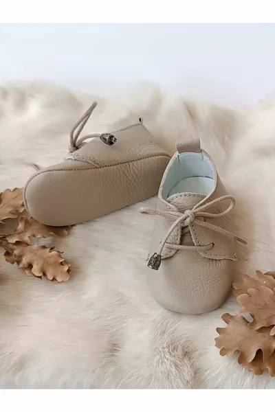 Alfa Vizon Hakiki Deri Bebek Makosen Ayakkabı