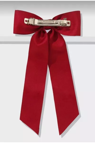 Fermoir Clip Auto Bow Rouge Foncé Rouge Foncé Cm