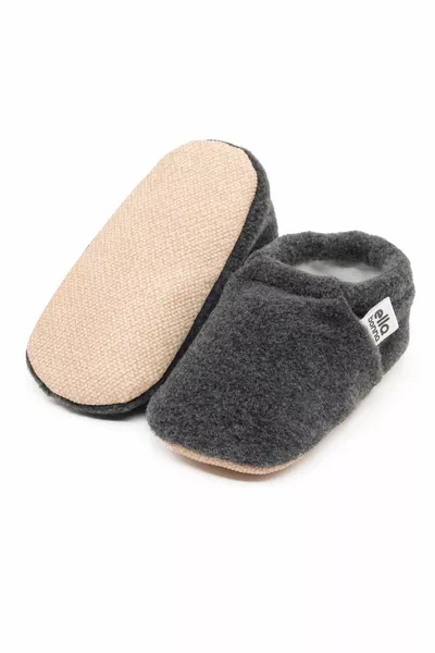 Fleece Baby Booties Home Booties, Anti-Slip Soles, Organic Cotton Lining, Home Nursery Shoes