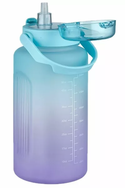 حجم كبير  مل 2 لتر مزدوج اللون Softtouch قارورة الدافع مع / بدون قش