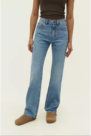  винтажные джинсы прямого кроя