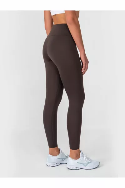 Damen Push Up Wrap-Up Leggings mit hoher Taille Braun