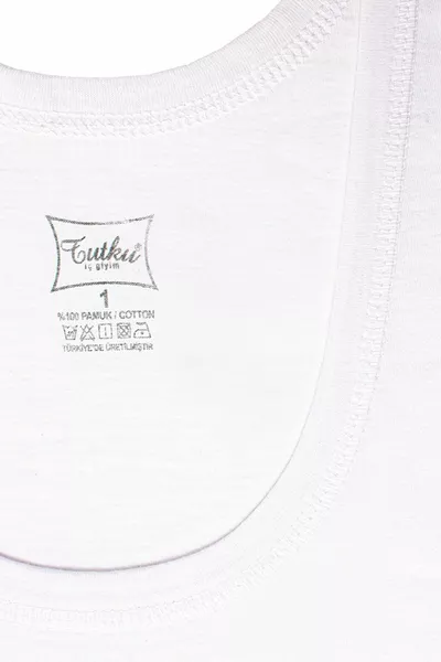 6' peigné blanc classique débardeur pour hommes