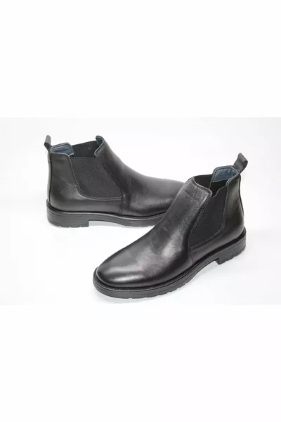 НЕПЛЪЗГАЩА СЕ ПОДМЕТКА ОТ ЕСТЕСТВЕНА КОЖА ЛАСТИК ОТ ДВЕТЕ СТРАНИ ЛЕСНА ЗА НОСЕНЕ ПЛОСКА КОЖА ЗИМНА КЛАСИКА ЧЕЛСИ ЧЕРНА