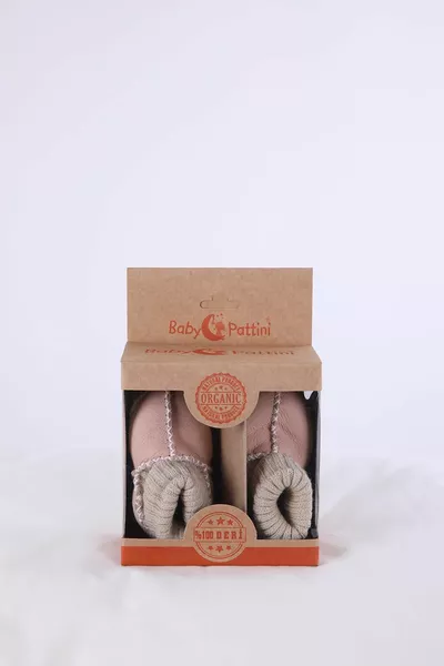 Baby Girl Boy Кожаные ботинки Pantduf Новорожденный Первый шаг Коробка для обуви 