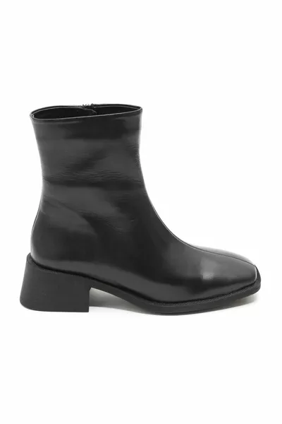 MARTHA BLACK REAL LEATHER WOMEN'S HEELED BOOTS
