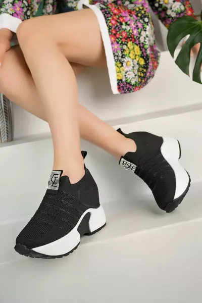 Baskets en tricot à lacets Stone Hidden Heel Stone Casual Fit pour femmes