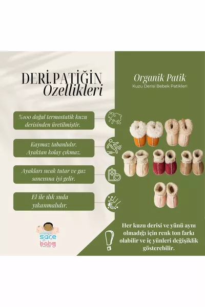 Sare Baby Organic Leather Baby Booties And Baby Booties