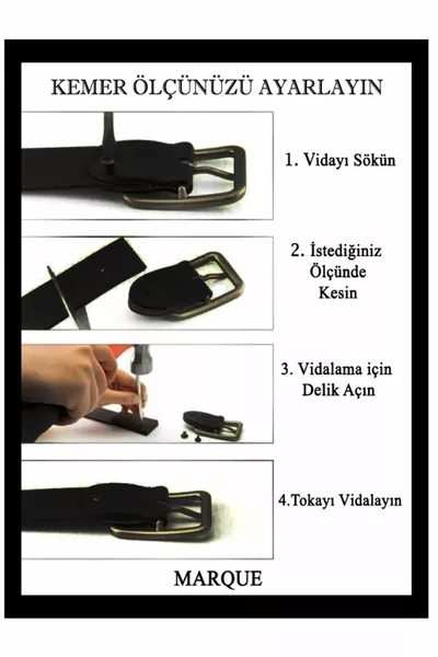 Faux Leather Men's Simple Model Leather Belt