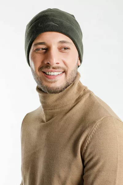 Bent Fleece Unisex Beanie Khaki