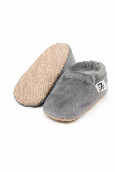 Non-slip sole, velvet baby booties, house boots slippers, nursery shoes booties grey