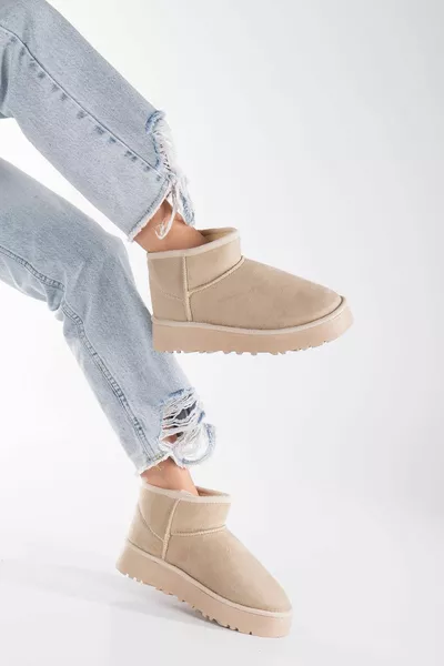 فيولا نعل سميك طول المعصم Ugg بيج