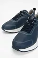 Marineblauwe sneakers en sneakers van echt leer voor heren