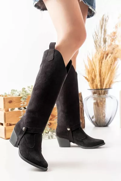 الأحذية والأحذية المكشوفة رعاة البقر الركبة الأحذية والأحذية