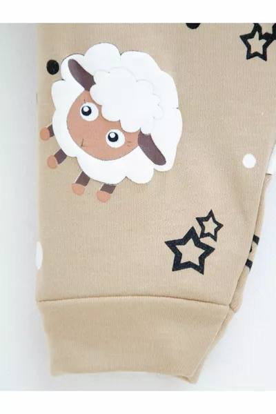 Ozbaby تنقش مجموعات الأطفال المطبوعة مع لحم الضأن  شهرا