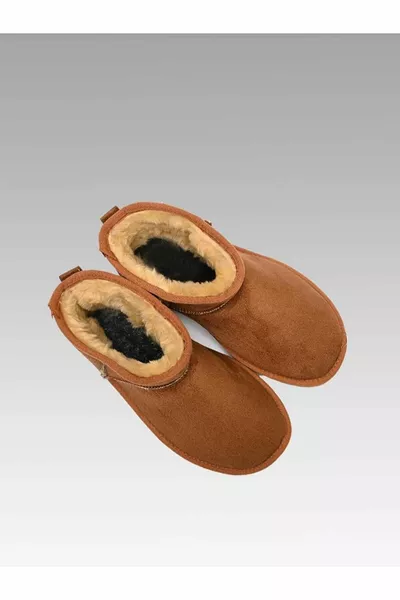 Ultra Mini voor dames/meisjes, bont aan de binnenkant, halve laarzen Tan Suède, platte zool, dameslaarzen.