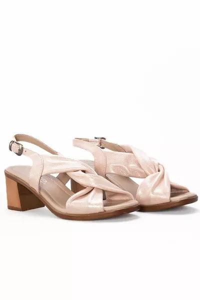 Diandra Sandales à talons en cuir véritable pour femmes 