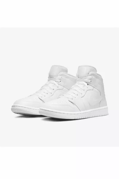 Jordan Air 1 Mid White Sneakers