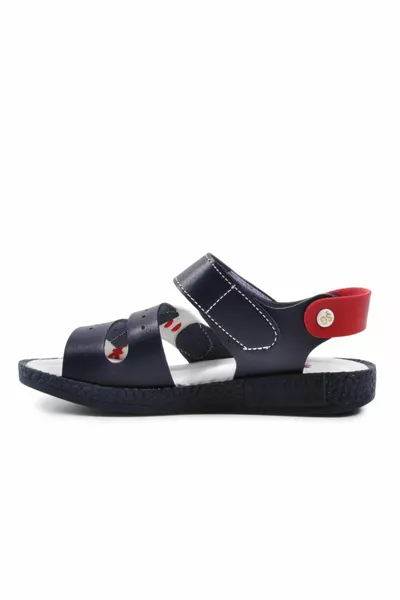 Темно-синие белые босоножки для девочек