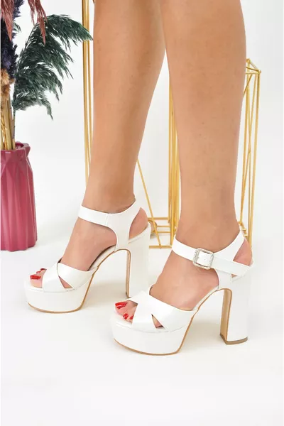 Plate-forme Chaussures de mariée blanches
