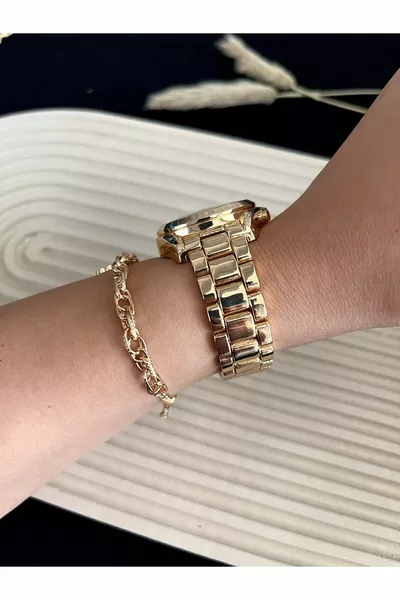 سوار ساعة يد نسائية بسيطة بدون حجارة