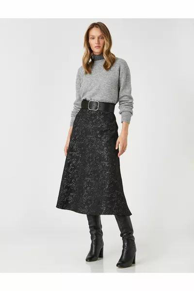 Melis Ağazat X - Gonna svasata midi jacquard