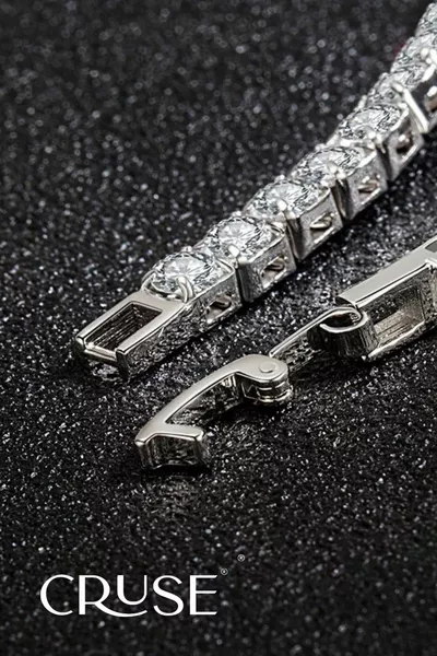  Sterling Silver Crystal Stone Waterway Bracciale Serie Speciale Certificato