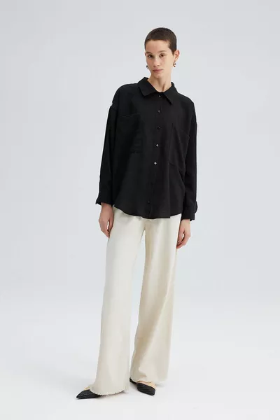 شرابة مفصلة قميص مطبوع