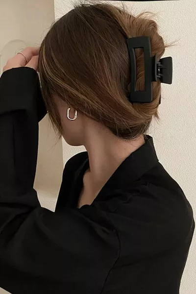 Ensemble de fermoirs 4 pièces café noir-brun grand xl pour femmes