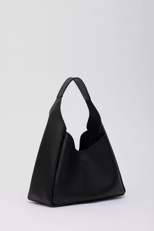 Черная  Косметичка из искусственной кожи на молнии с застежкой-застежкой на кнопки Сумка для рук и плеча E: Д:Ш: см