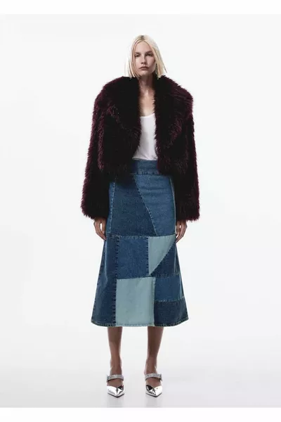 Пачуърк дънкова пола