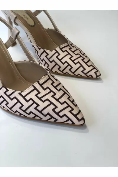 Subaşı Prinzessin Plaid Modell Dünne Absätze Damen Abendkleid Schuhe