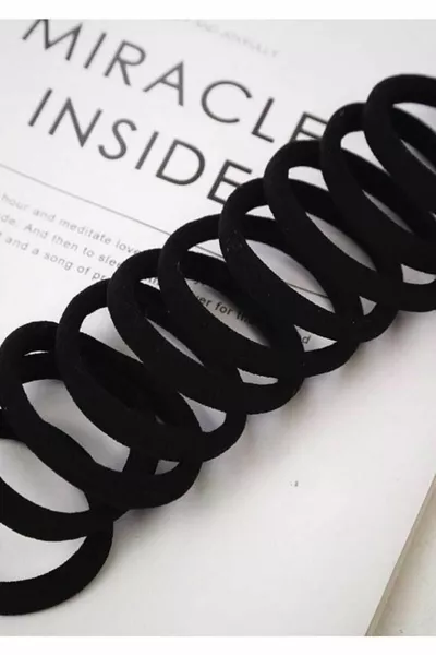 Boucle en caoutchouc noir lot de 