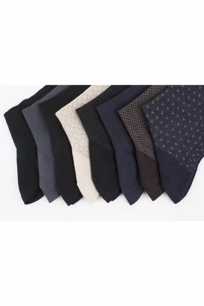 Premium Summer Men's Bamboo Socket Socks 8 Piece Assortment Set Kraft Box - -