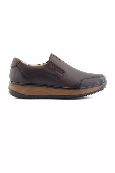 Chaussures de marche homme en cuir véritable -  Coffee