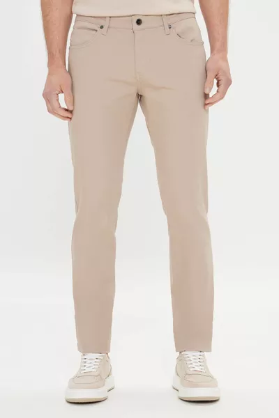 Men's Stone  Degree All Way Stretch Slim Fit Slim Fit Diagonal Flexible Patterned Pants