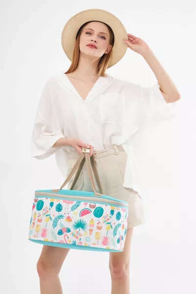  لتر سلة حقيبة نزهة / تخييم زرقاء. كيس الترمس الحراري (يوفر حماية من الساخن والبارد)