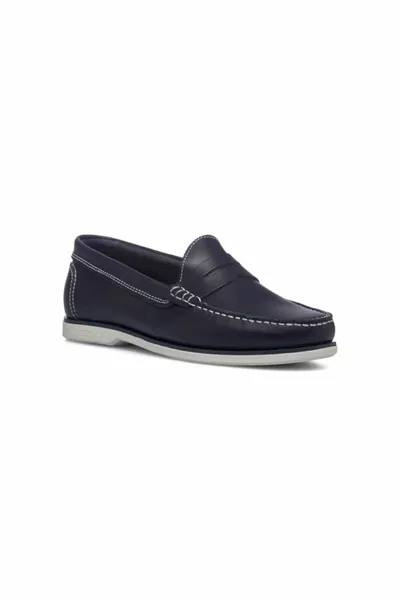 Mocassin en cuir véritable Chaussures Marine
