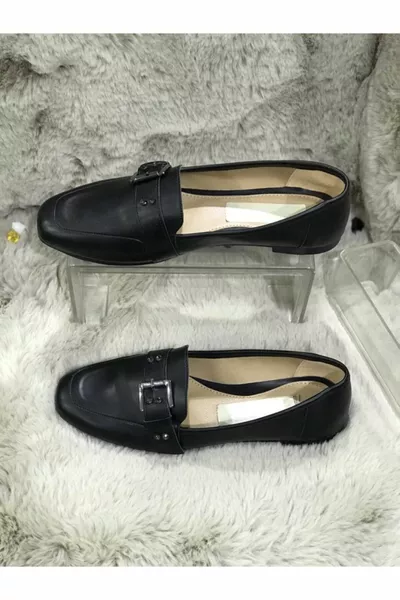 المرأة مشبك أسود مفصل الجلد الباليه الشقق