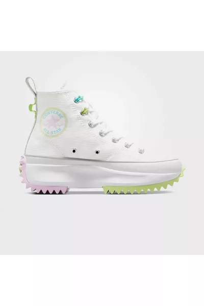 Run Star Hike унисекс белые кроссовки на платформе