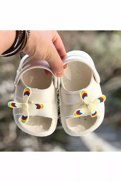 çocuk sandalet hareketli rüzgar güllü kaydırmaz taban havuz deniz günlük sandalet yazlık ayakkabı