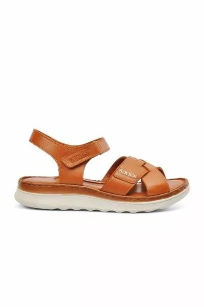  Sandali da donna in vera pelle marrone chiaro