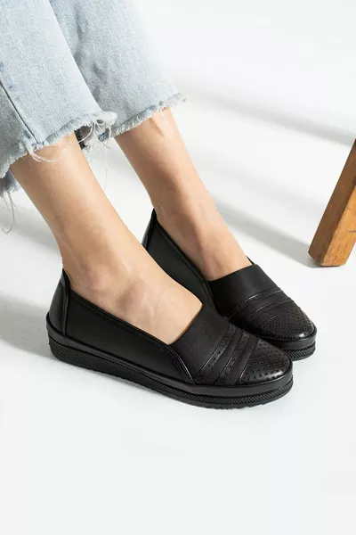 المرأة عارضة الموسمية لينة وحيد مريحة كاملة العظام مطاط مخطط الباليه الشقق