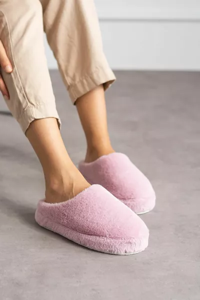 Modafrato FUZZY PLUSH Women's House Slippers Winter Slippers Silent Sole
