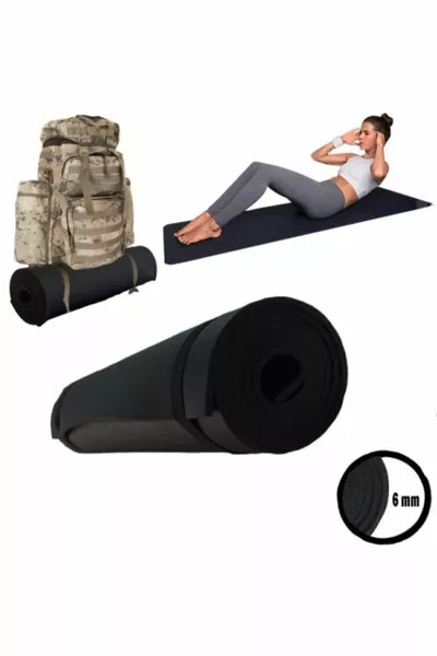 Noir Double Face Yoga Pilates Tapis d’Exercice .7 cm